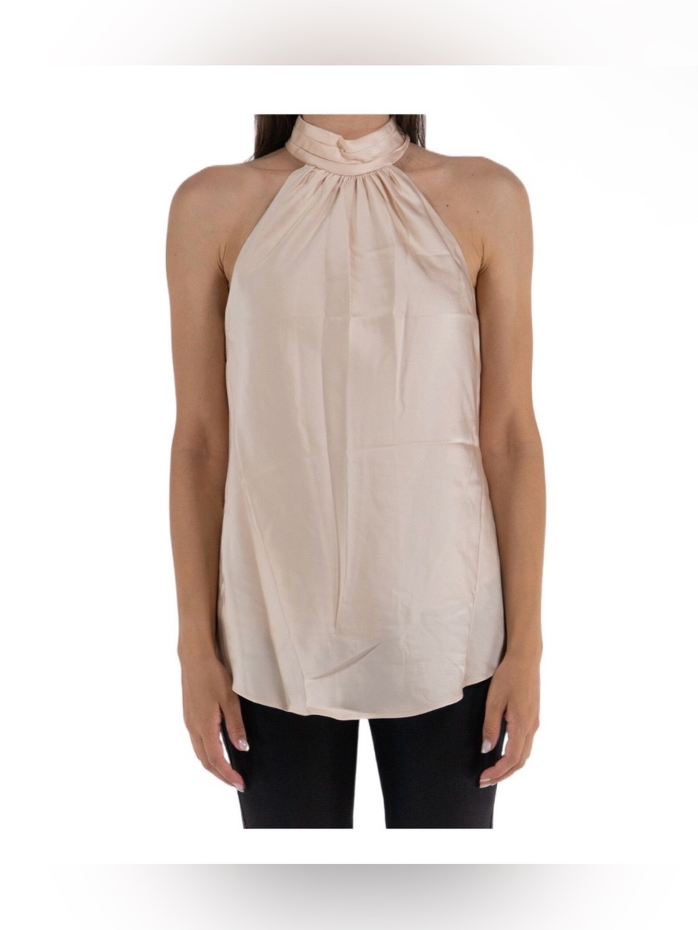 NWT Simkhai Thea Satin Top in Color Blush Sz M